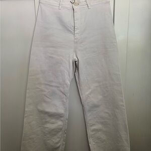 Zara White Denim Jeans